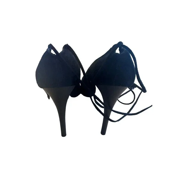 Brian Atwood Hanna Black Suede Heels Pumps Size 10 - Picture 5 of 12